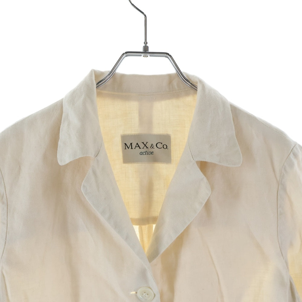 MAX&CO(マックス アンド コー) リネン 4B テーラードジャケット アイボリー レディース 40