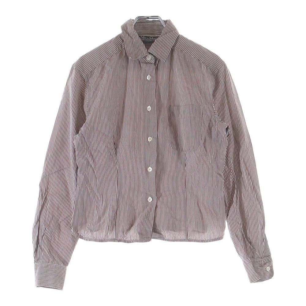 Weekend Max Mara(ウィークエンド マックスマーラ) ストライプ総柄 長袖シャツ バーガンディー レディース S