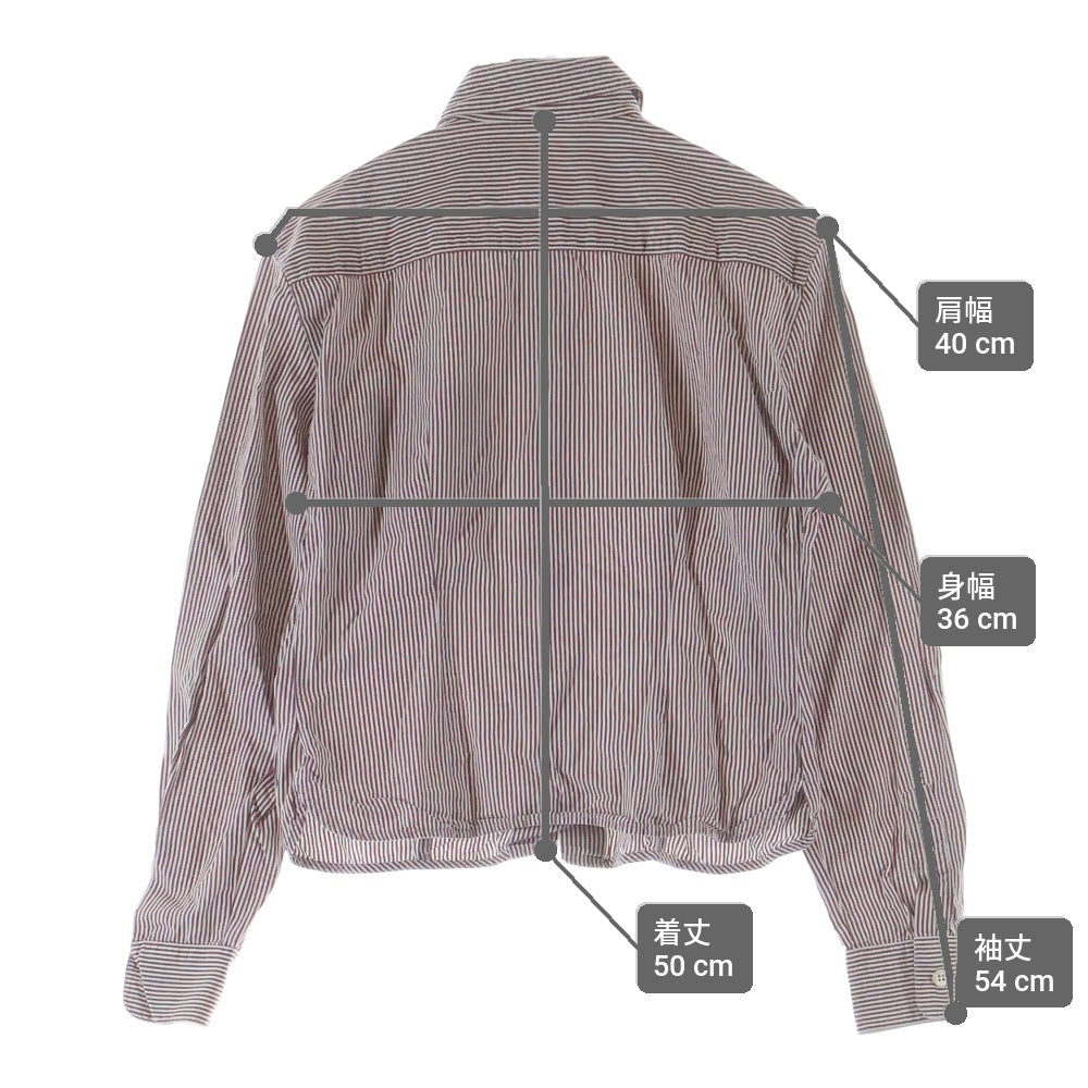 Weekend Max Mara(ウィークエンド マックスマーラ) ストライプ総柄 長袖シャツ バーガンディー レディース S
