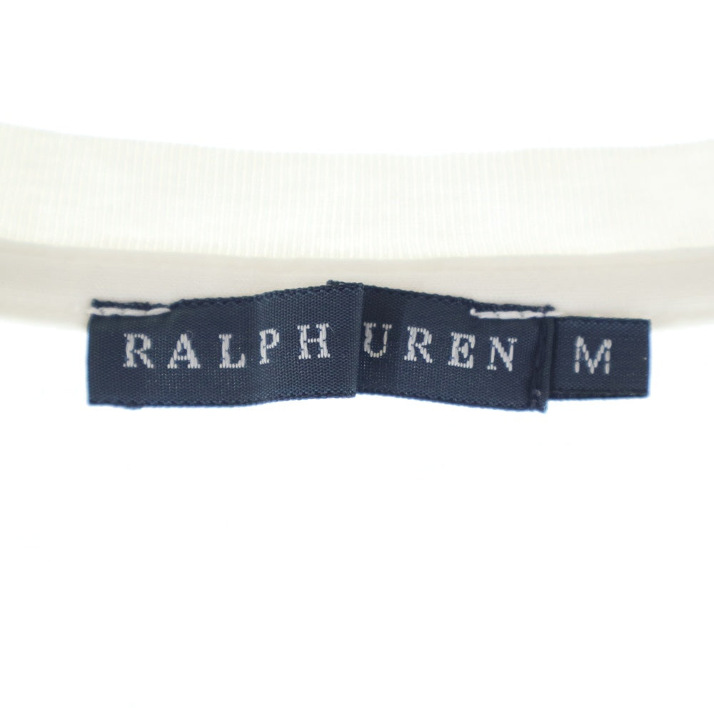 RALPH LAUREN(ラルフローレン) ワンポイントロゴ刺繍 クルーネック 半袖Tシャツ カットソー ホワイト レディース M