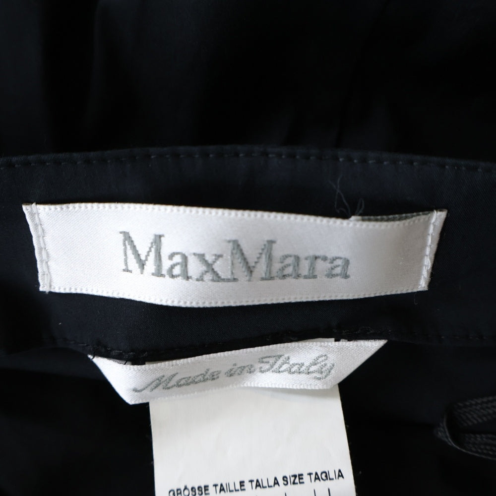 Max Mara(マックスマーラ) ドレープ ギャザーデザイン タイト ロングスカート ブラック レディース 36