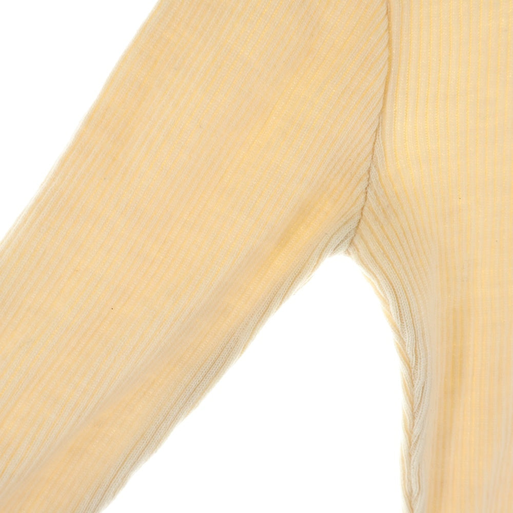 Max Mara(マックスマーラ) ハーフジップ ウール リブ ハイネック 長袖ニット セーター アイボリー レディース