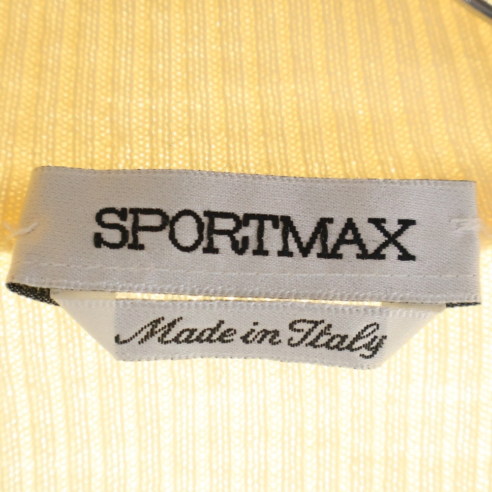 Max Mara(マックスマーラ) ハーフジップ ウール リブ ハイネック 長袖ニット セーター アイボリー レディース