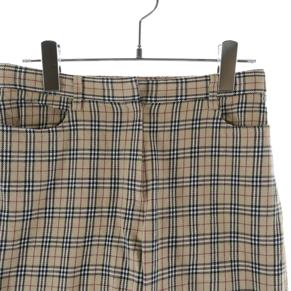 BURBERRY LONDON(バーバリーロンドン) ノバチェック総柄 テーパードパンツ ベージュ レディース 36