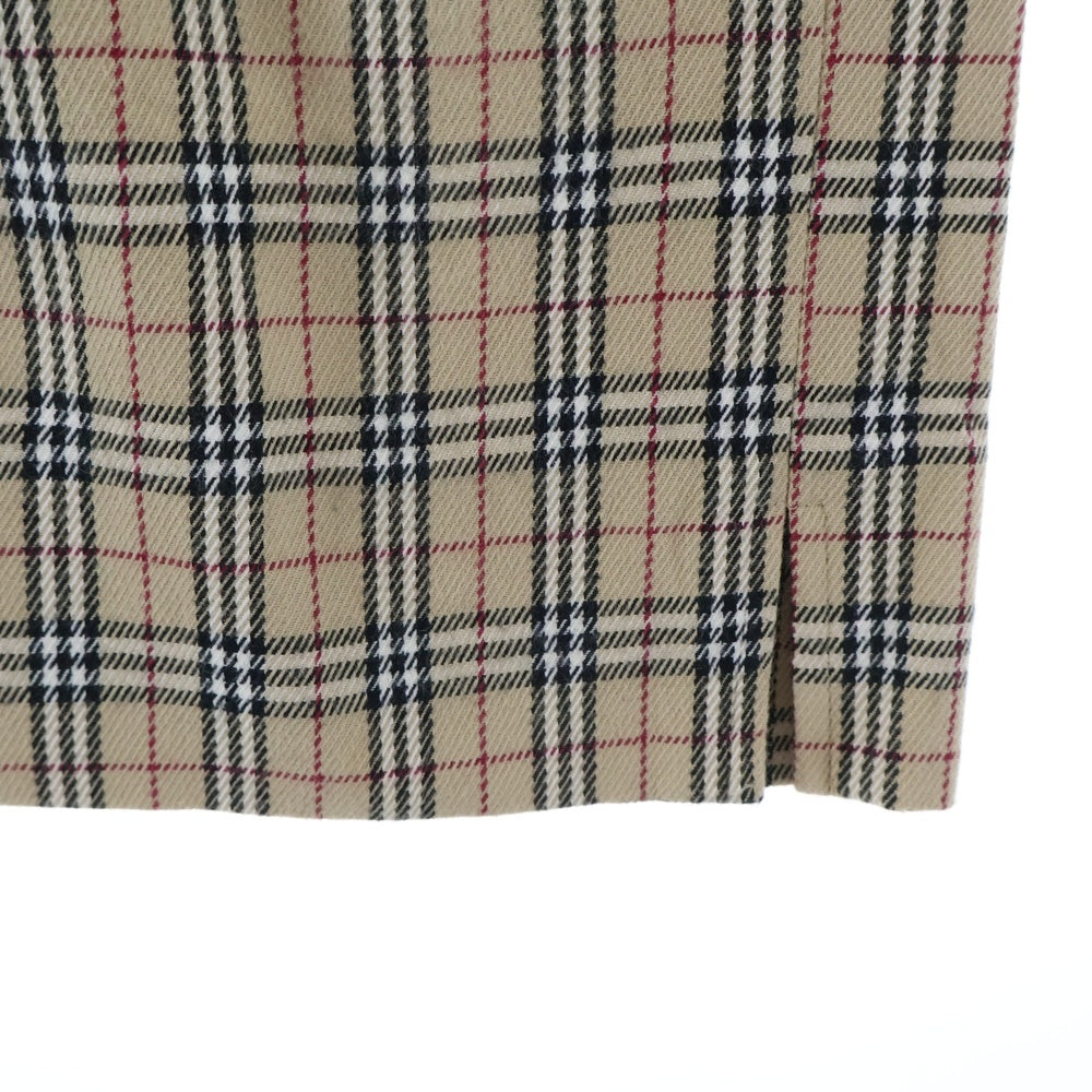 BURBERRY LONDON(バーバリーロンドン) ノバチェック総柄 テーパードパンツ ベージュ レディース 36