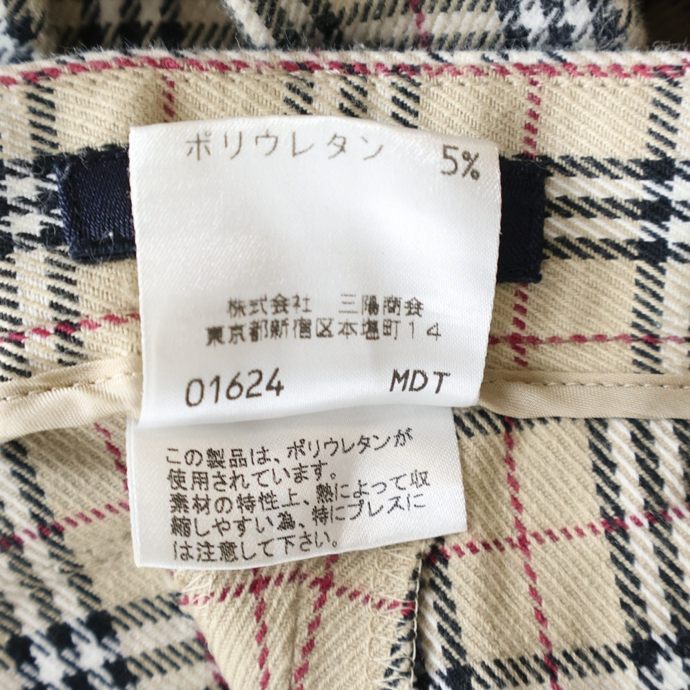 BURBERRY LONDON(バーバリーロンドン) ノバチェック総柄 テーパードパンツ ベージュ レディース 36