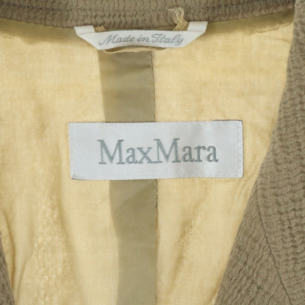 Max Mara(マックスマーラ) ワッフル加工 ウール ダブルブレスト テーラードジャケット ベージュ レディース 38