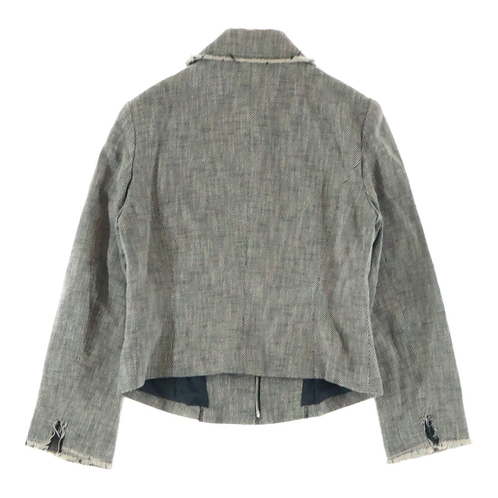 NO BRAND(ノーブランド) MAX A カットオフ ジップアップ ジャケット ベージュ レディース 2