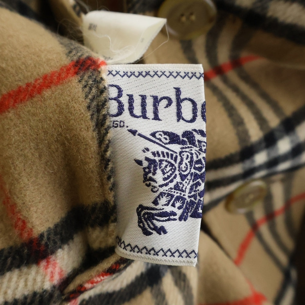 BURBERRYS(バーバリーズ) ノバチェック総柄 リバーシブル ウール ステンカラーコート ベージュ レディース