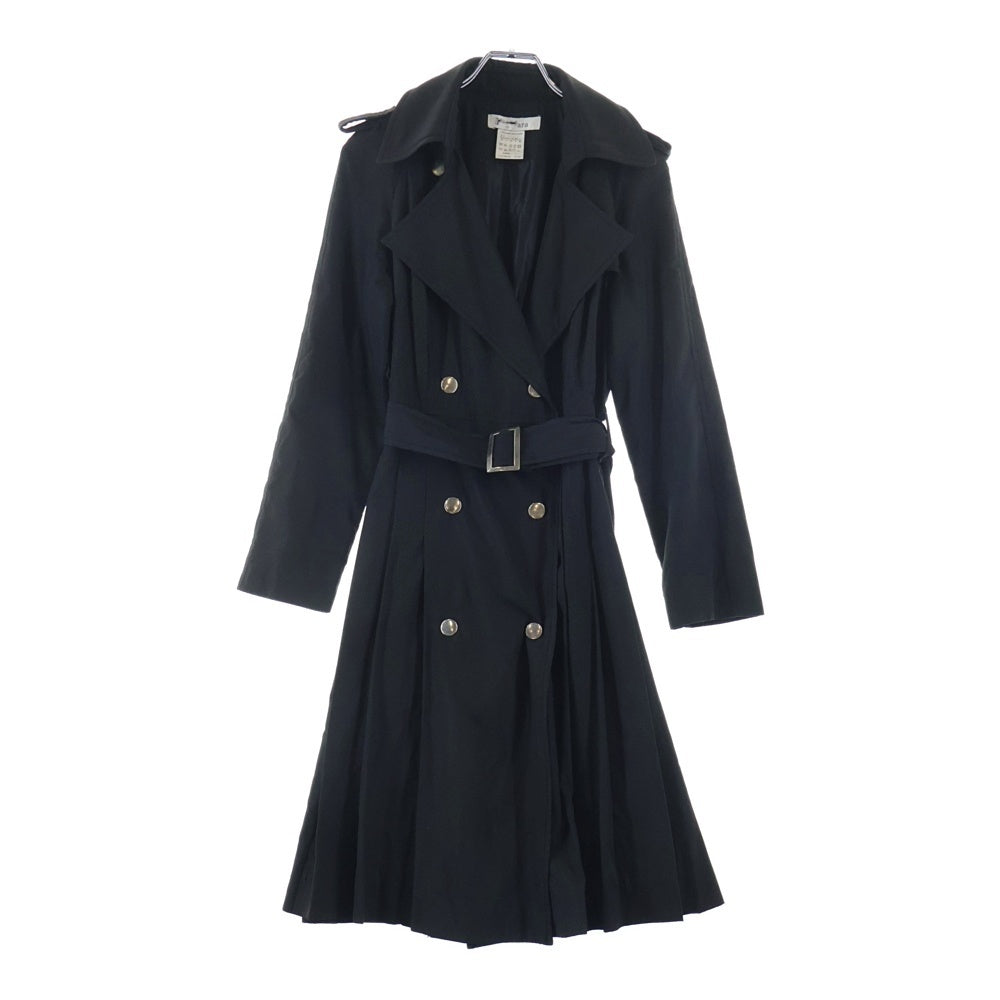 Max Mara(マックスマーラ) ポリエステル ダブルブレスト トレンチコート ブラック レディース 34