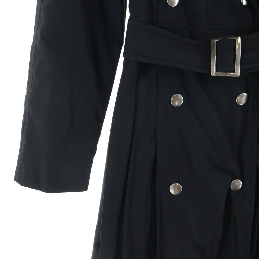 Max Mara(マックスマーラ) ポリエステル ダブルブレスト トレンチコート ブラック レディース 34