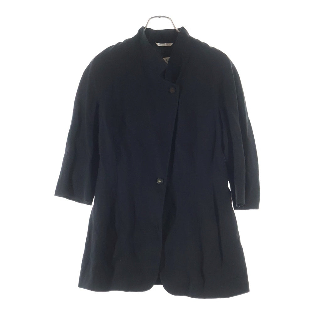 Max Mara(マックスマーラ) リネン 1B ハーフスリーブ 5分袖 テーラードジャケット ブラック レディース 38