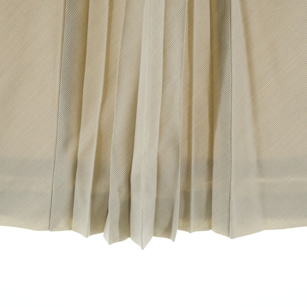 Aquascutum(アクアスキュータム) ウールシルク プリーツ切り替え ミディアムフレア スカート ベージュ レディース 9