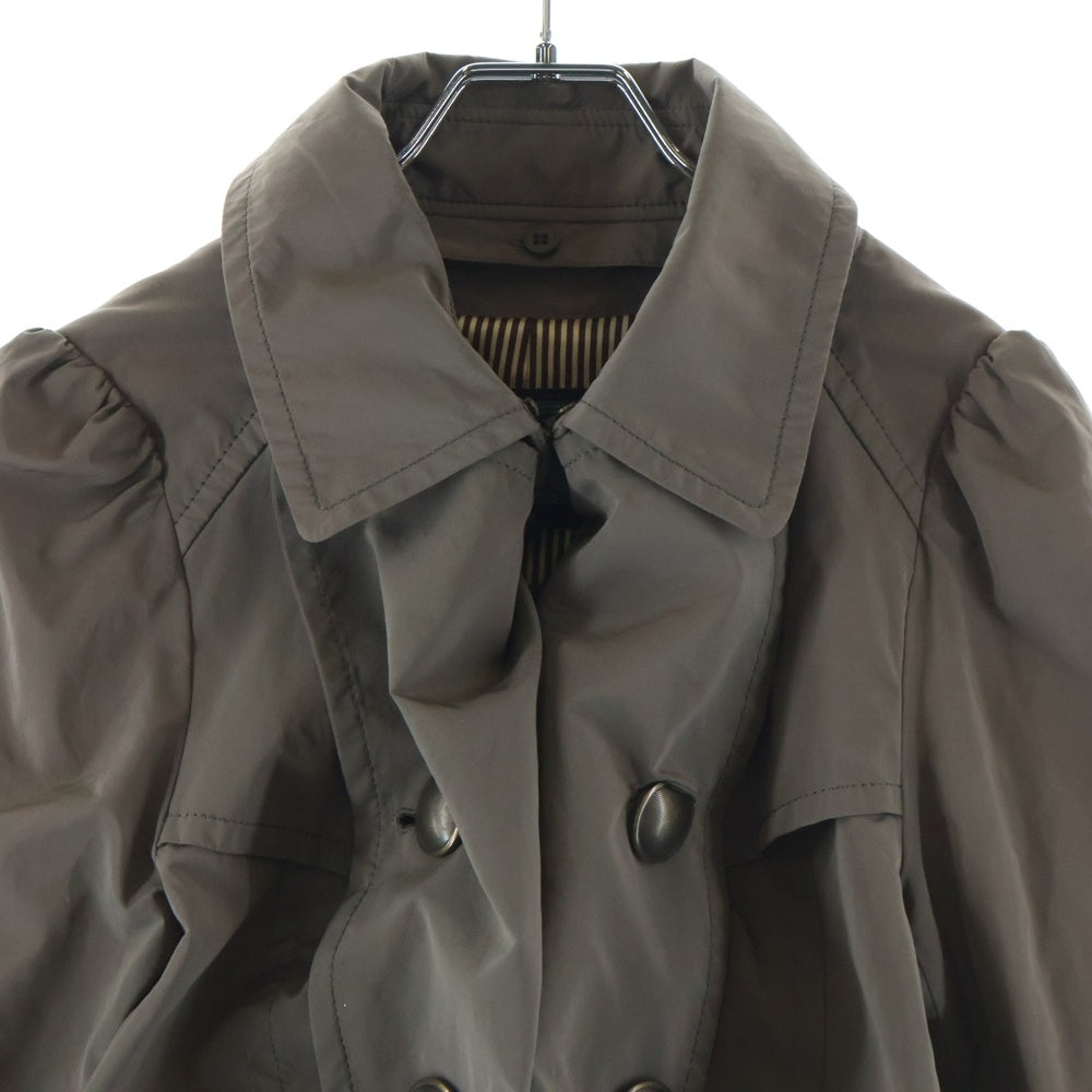 NO BRAND(ノーブランド) ATSURO TAYAMA アツロウ タヤマ ナイロン混 ダブルブレスト トレンチコート ベージュ レディース 38