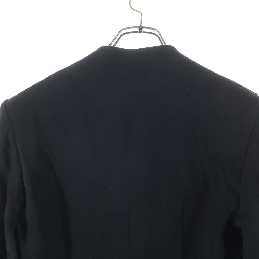 Max Mara(マックスマーラ) フリルラペル ノーカラー アシンメトリー ダブルブレスト テーラードジャケット ブラック レディース 44