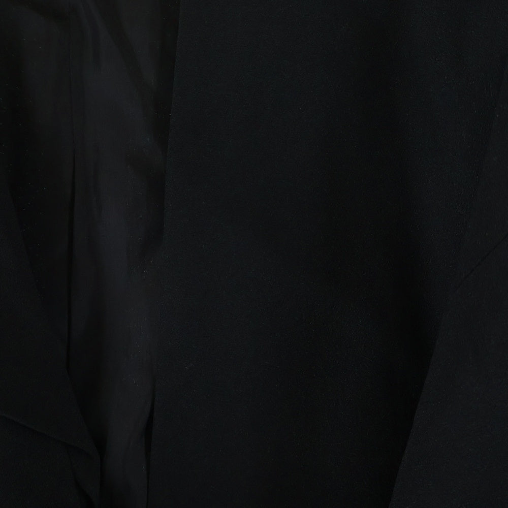 Max Mara(マックスマーラ) フリルラペル ノーカラー アシンメトリー ダブルブレスト テーラードジャケット ブラック レディース 44