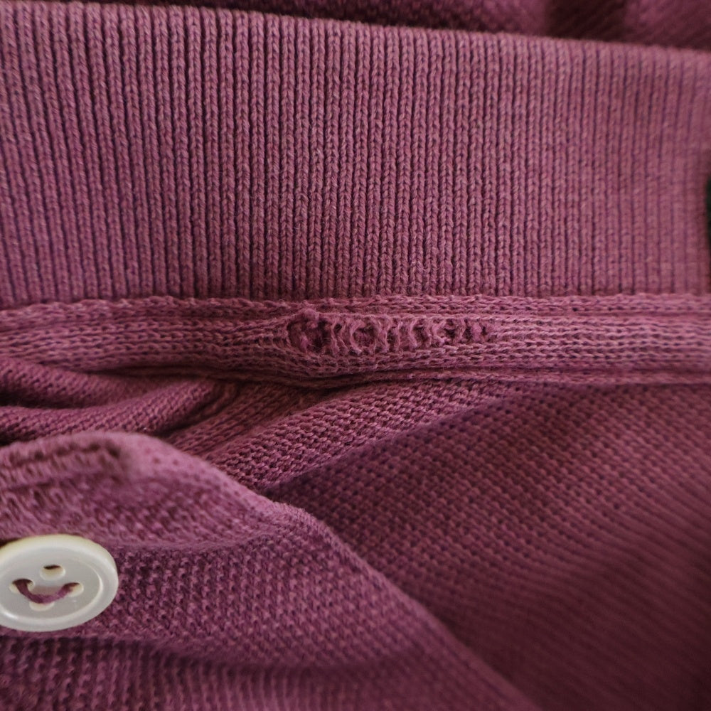 RALPH LAUREN(ラルフローレン) ワンポイントロゴ刺繍 長袖ポロシャツ パープル M