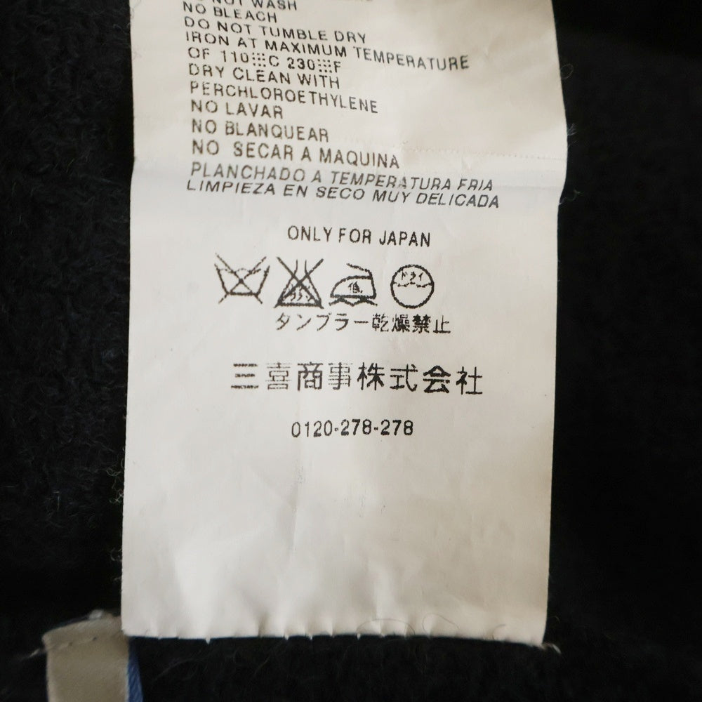 NO BRAND(ノーブランド) i BLUES CLUB イブルース クラブ ウール クラウンボタン ダブルブレスト コート ブラック レディース M
