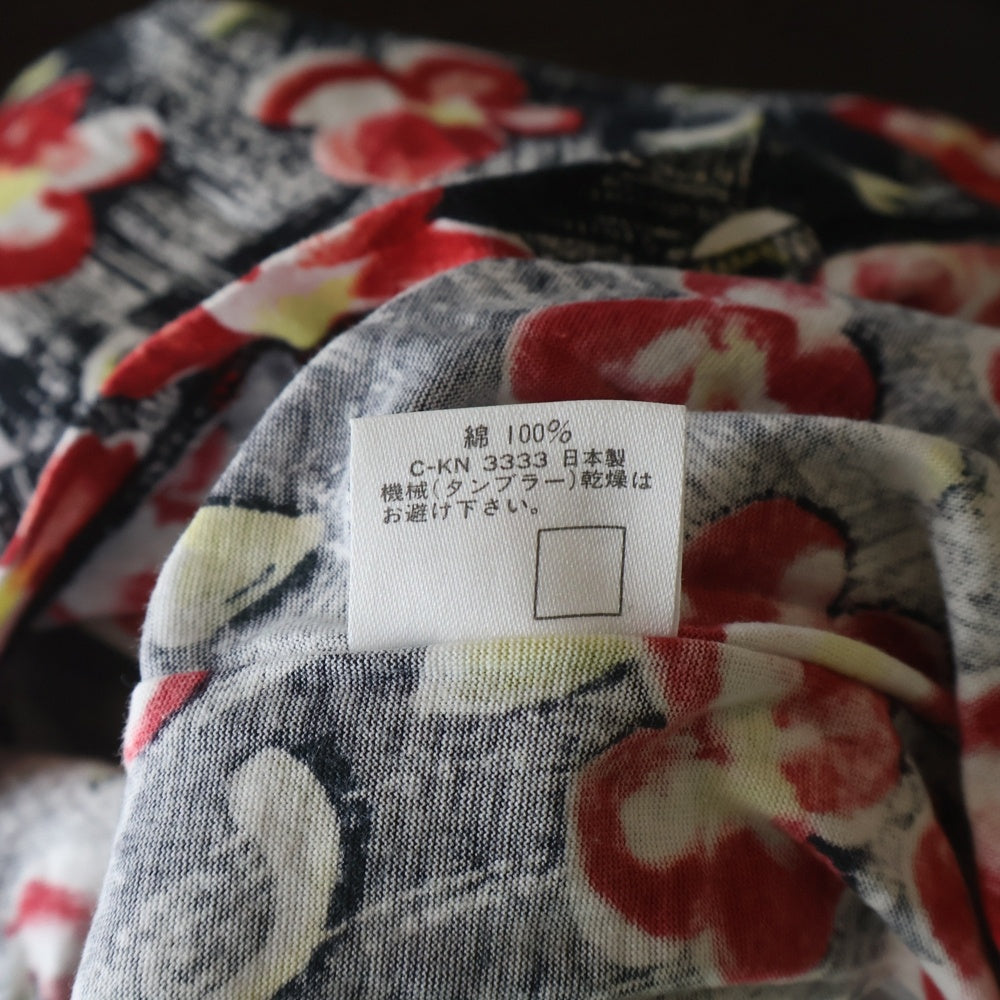 SONIA RYKIEL(ソニアリキエル) フラワー総柄プリント 半袖 ロング フレアワンピース ブラック/レッド レディース M