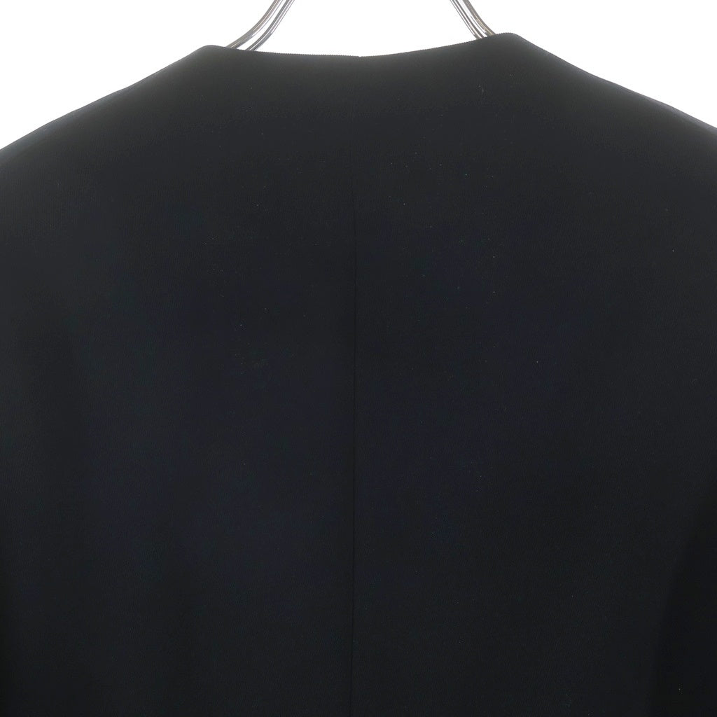 HERMES(エルメス) マルジェラ期 ノーカラー テーラード ジャケット ブラック レディース