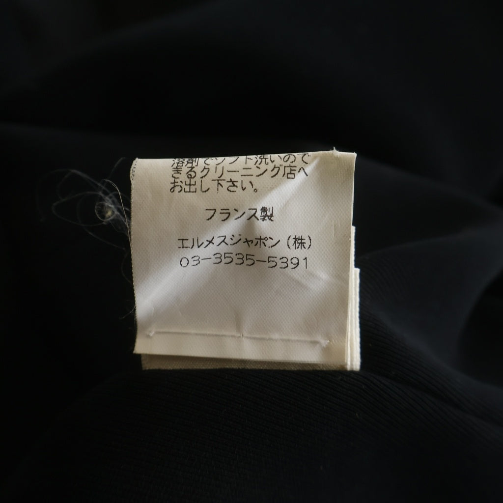HERMES(エルメス) マルジェラ期 ノーカラー テーラード ジャケット ブラック レディース