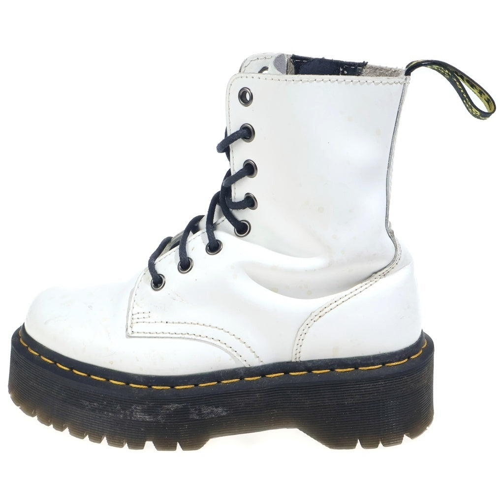 Dr.Martens(ドクターマーチン) 8ホール レザー レースアップ ショートブーツ ホワイト レディース