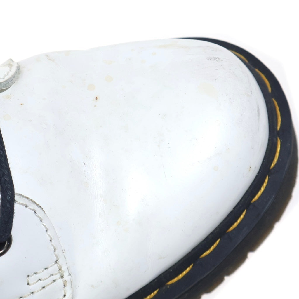 Dr.Martens(ドクターマーチン) 8ホール レザー レースアップ ショートブーツ ホワイト レディース