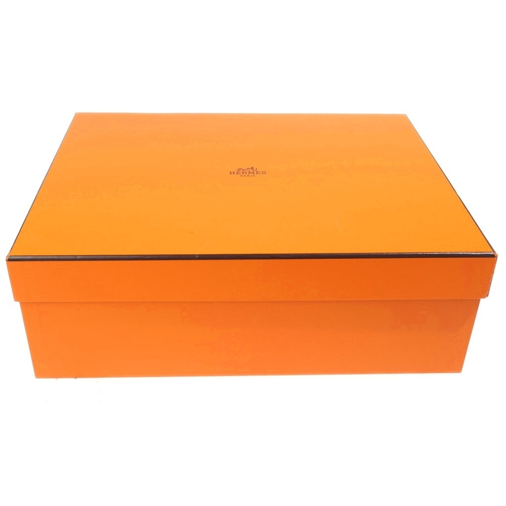 HERMES(エルメス) フォック60 Hロゴ レザー ヒール ローファー シューズ シルバー金具 ブラック レディース 箱