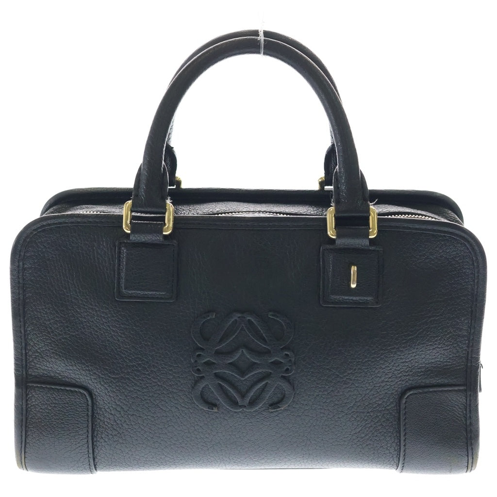 LOEWE(ロエベ) アマソナ28 アナグラムロゴ レザー ハンドバッグ ゴールド金具 ブラック 箱/袋 レディース