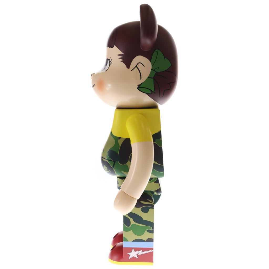 BE@RBRICK(ベアブリック) ×BAPE ×FUJIYA ABC CAMO PEKO GREEN べイプ 不二家 ペコちゃん カモ柄 ベアブリック 1000% フィギュア グリーン/カーキ 箱