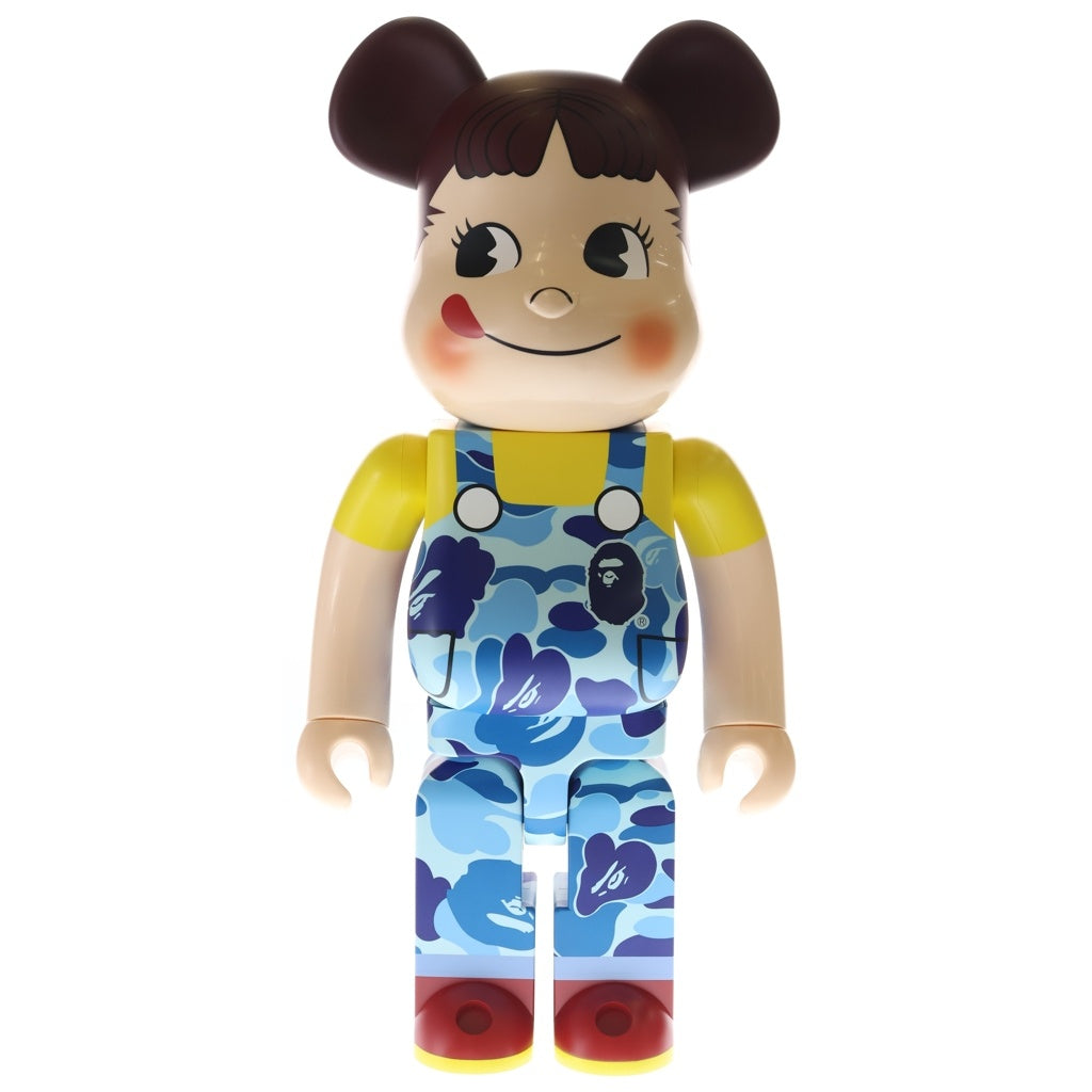 BE@RBRICK(ベアブリック) ×BAPE ×FUJIYA ABC CAMO PEKO BLUEべイプ 不二家 ペコちゃん カモ柄 ベアブリック 1000% フィギュア ブルー 箱