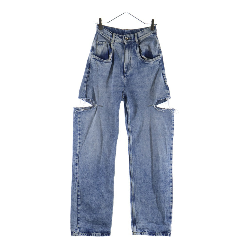 Maison Margiela(メゾンマルジェラ) ■メゾン マルジェラ ミッドライズ カットアウトディテール ジーンズ 38 ブルー S51LA0051 レディース