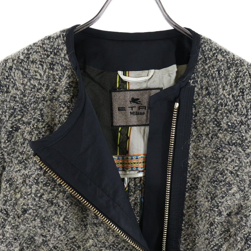 ETRO(エトロ) ノーカラージャケット グレー #42 レディース
