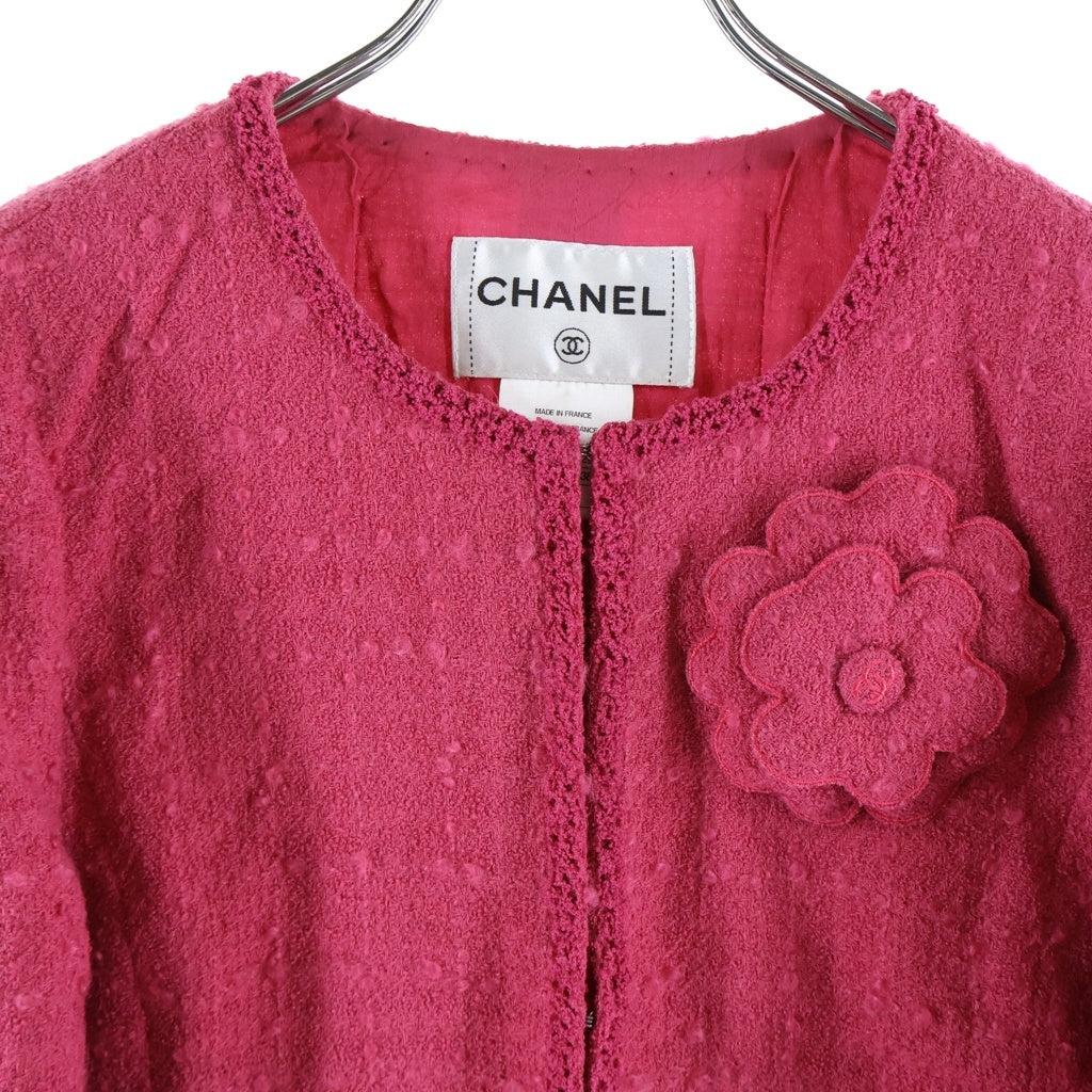 CHANEL(シャネル) ココボタン ノーカラージャケット ピンク #38 P36437V26291 レディース
