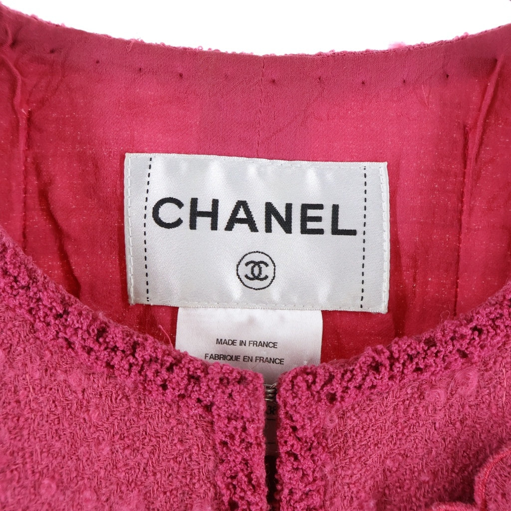 CHANEL(シャネル) ココボタン ノーカラージャケット ピンク #38 P36437V26291 レディース