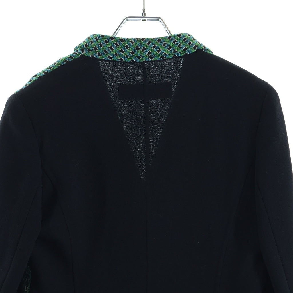 Christian Dior(クリスチャンディオール) ■切り替えデザインツイードテーラードジャケット ヴィンテージ グリーン #7 レディース