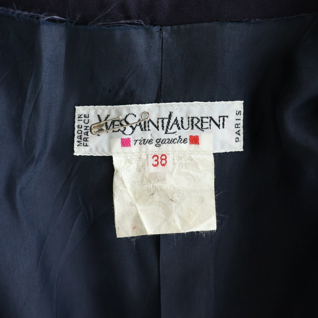 YVES SAINT LAURENT(イヴサンローラン) ゴールドボタン4ポケットジャケット ネイビー レディース