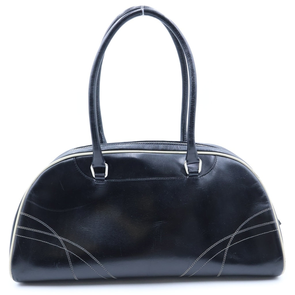 PRADA(プラダ) ボウリングバッグ ブラック レザー レディース