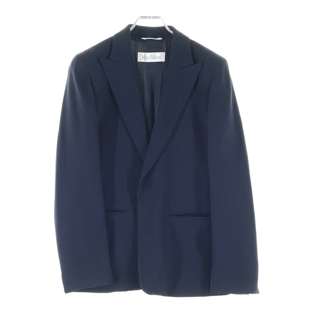 Max Mara(マックスマーラ) ピークドラペル ストライプ テーラードジャケット ネイビー #38