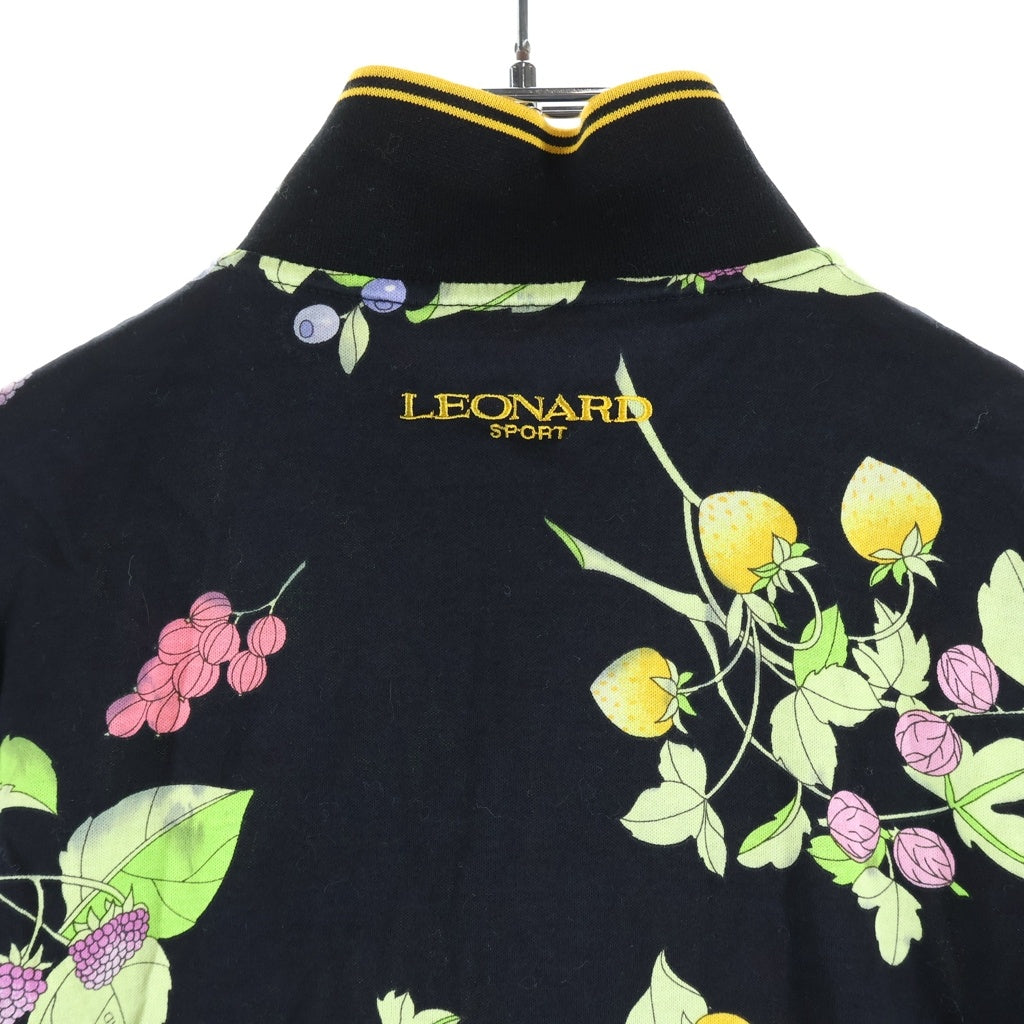 LEONARD(レオナール) ■SPORT ハーフジップ フラワー トップス レディース ブラック/イエロー 0598105 #40