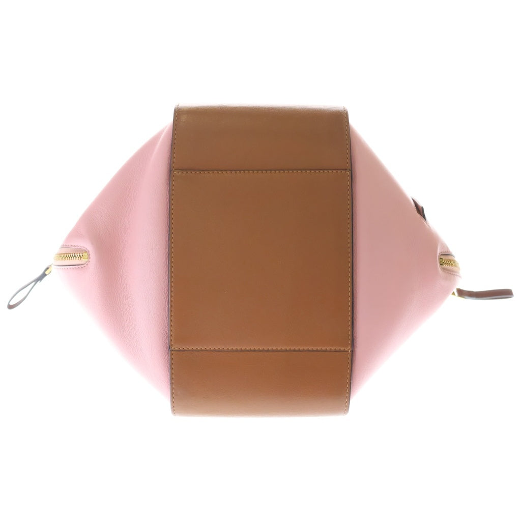 LOEWE(ロエベ) ハンモック スモール レザー 2WAY ハンド ショルダーバッグ ゴールド金具 ブラウン/ピンク レディース