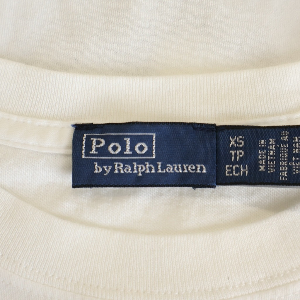 POLO RALPH LAUREN(ポロラルフローレン) ポロベアプリント クルーネック 半袖Tシャツ カットソー ホワイト レディース