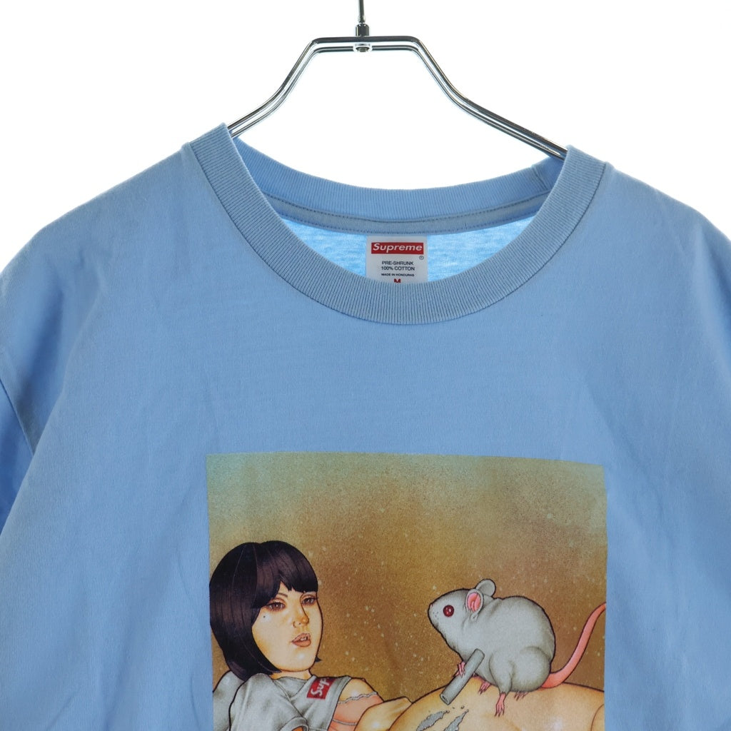 SUPREME(シュプリーム) 25SS Mouse Tee マウスグラフィッククルーネック半袖Tシャツ ライトブルー
