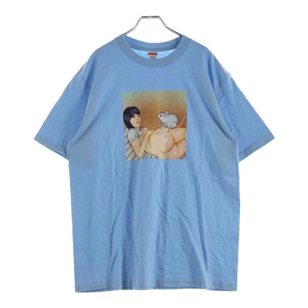 SUPREME(シュプリーム) 25SS Mouse Tee マウスグラフィッククルーネック半袖Tシャツ ライトブルー