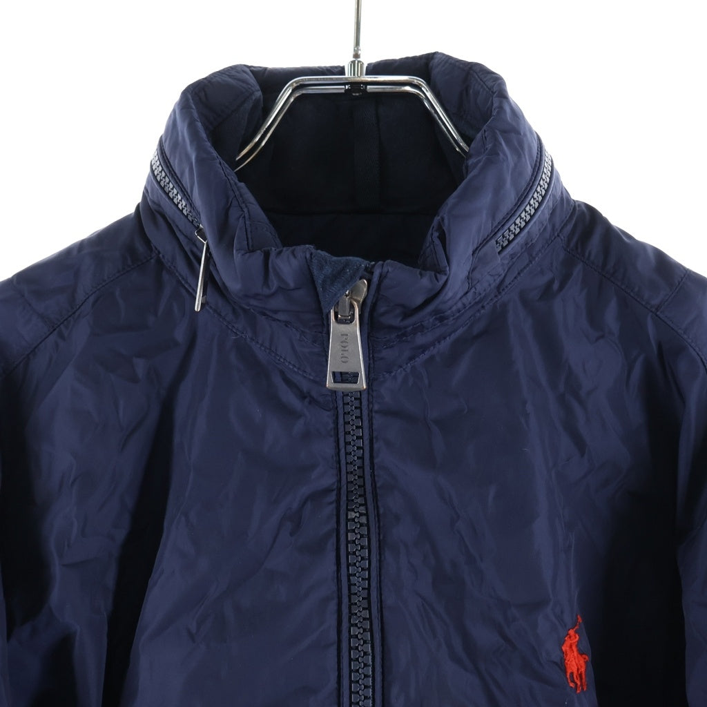 POLO RALPH LAUREN(ポロラルフローレン) フロントロゴ ジップアップ テクニカルナイロンジャケット ネイビー S#0200011806