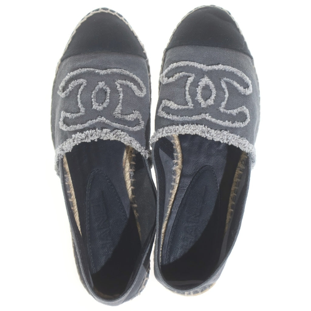 CHANEL(シャネル) エスパドリーユ デニム グレー スリッポン 38 レディース