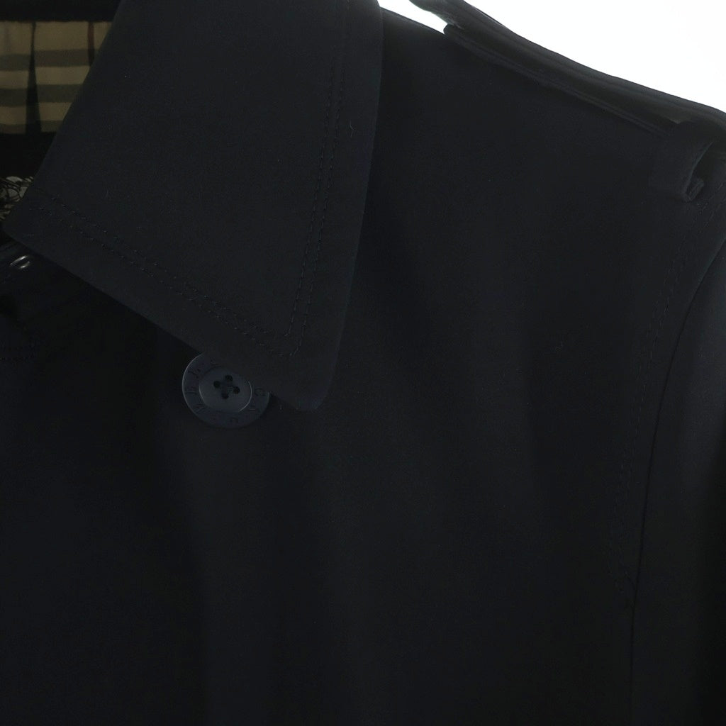 BURBERRY BLACK LABEL(バーバリー ブラックレーベル) 裏地ノバチェック総柄 ダブルブレスト トレンチコート ブラック
