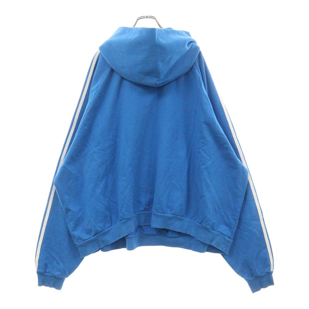 BALENCIAGA(バレンシアガ) 22AW×adidas Hoodie Large Fit アディダス ロゴラージフィットプルオーバーパーカー ブルー 729322 TNVN2