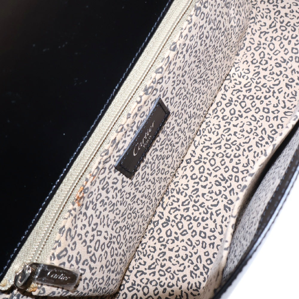 Cartier(カルティエ) パンテール ハンドバッグ ワンショルダー ブラック レザー SV金具