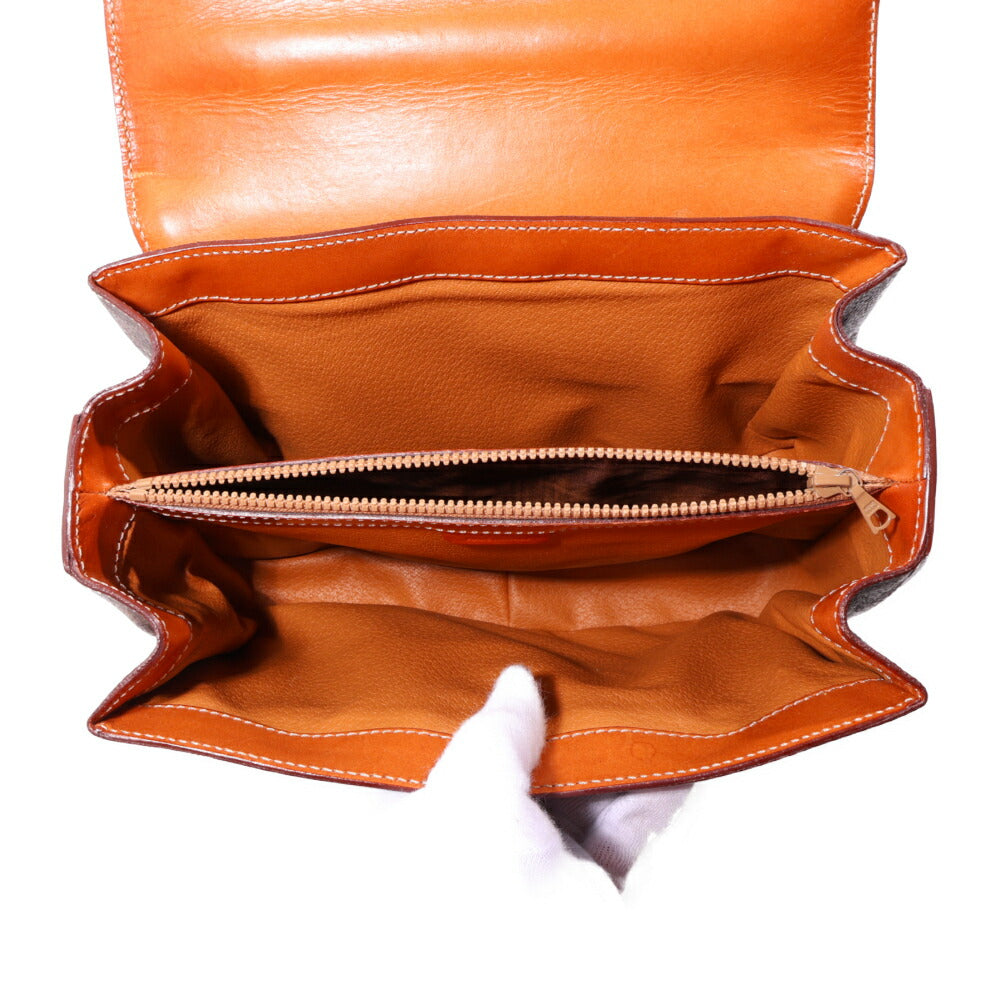 CELINE(セリーヌ) マカダム ハンドバッグ ターンロック ブラウン PVC×レザー
